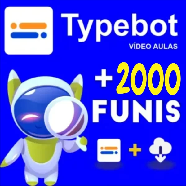 2000 funis fluxo para Typebot + vídeo aulas simplificada