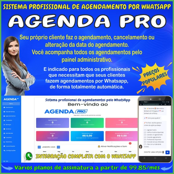 Agenda Pro Master -Sistema de agendamento pelo whatsapp