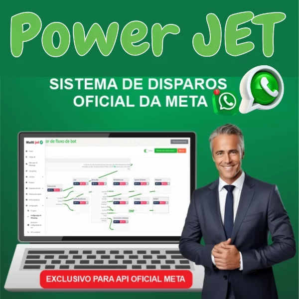 Powerjet -Disparador e chat oficial da Meta para whatsapp